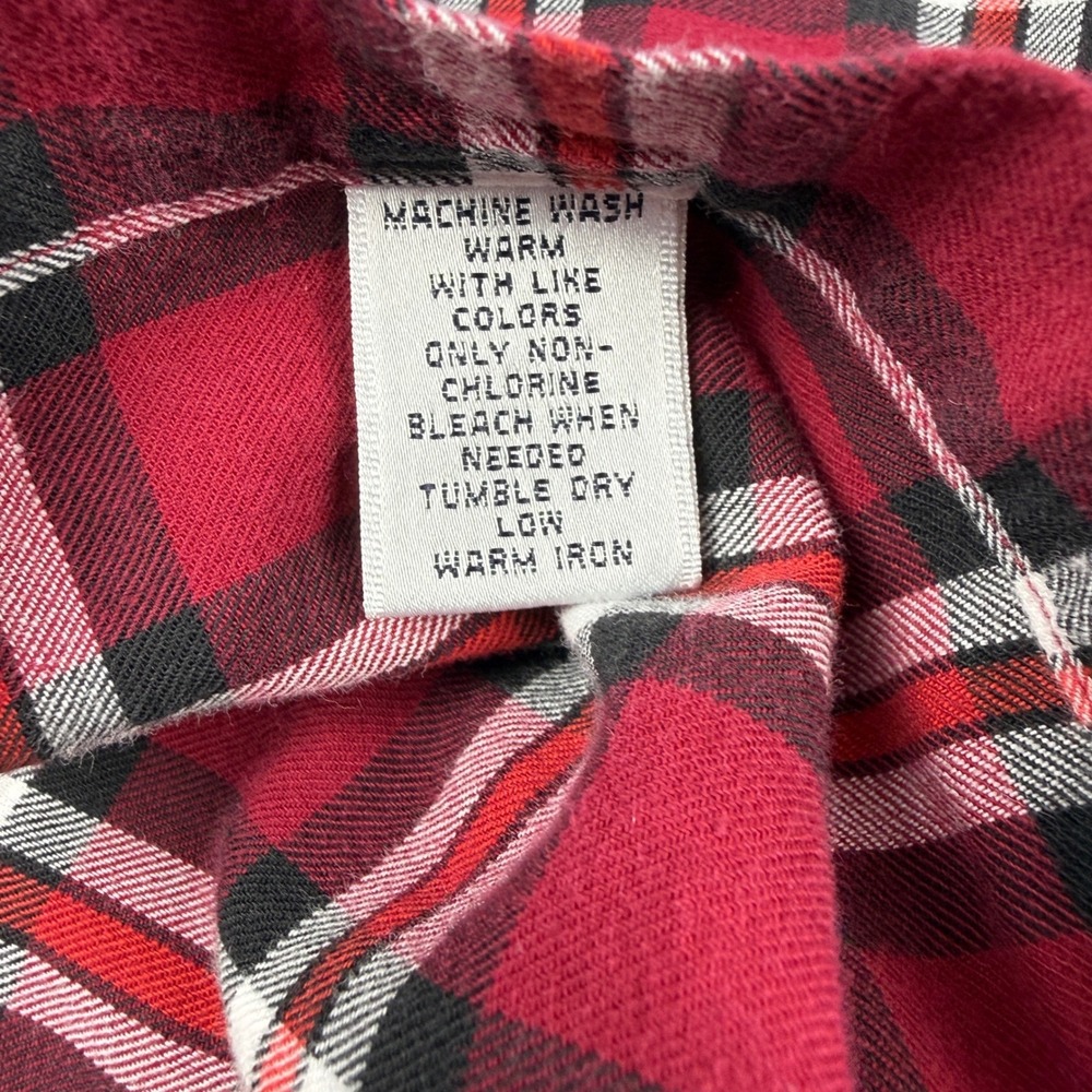 Vintage Brooks Brothers Flannel Shirt Mens M Red Plaid Button Down Long Sleeve - Picture 9 of 9
